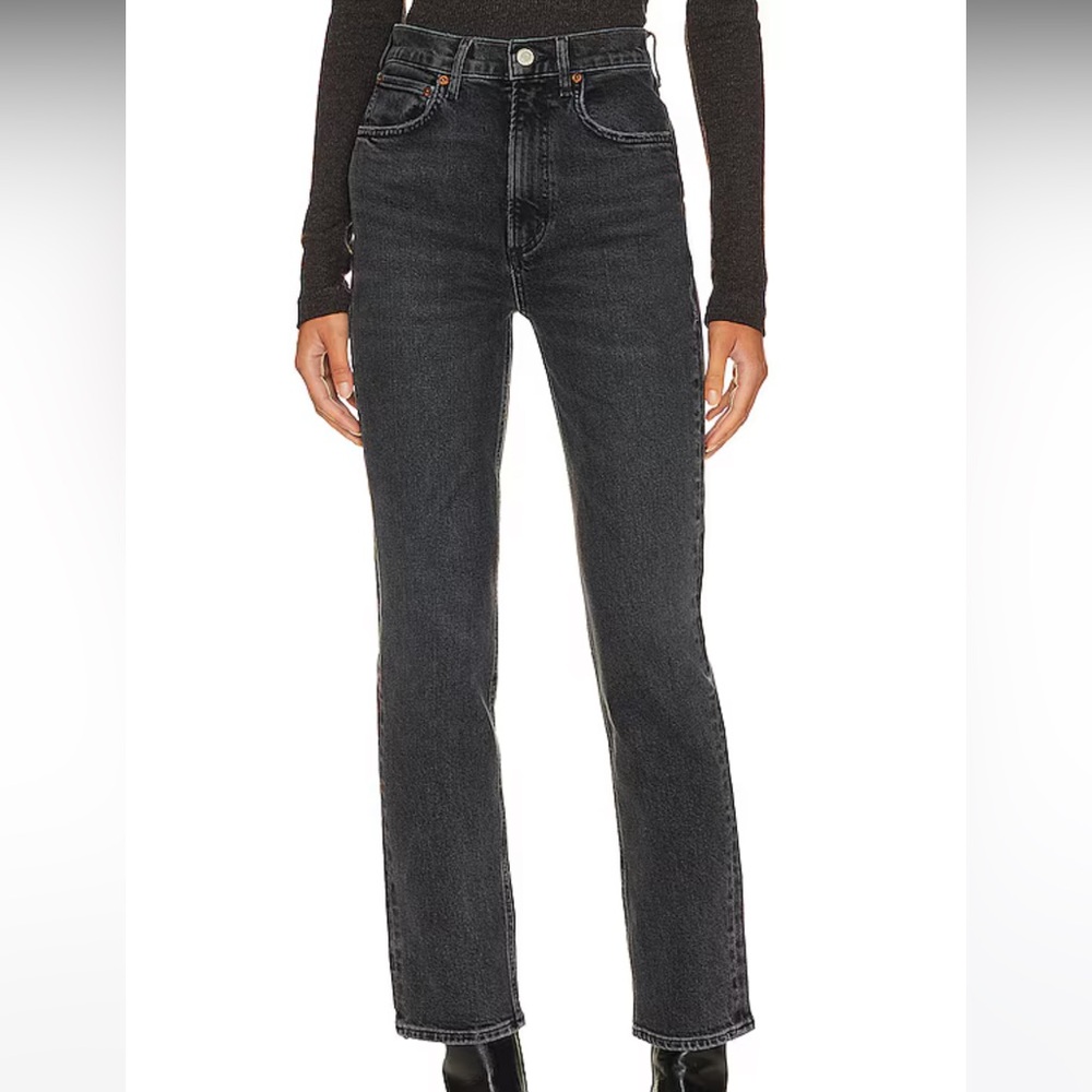 Re/Done Black Straight Leg Jeans Classic Style